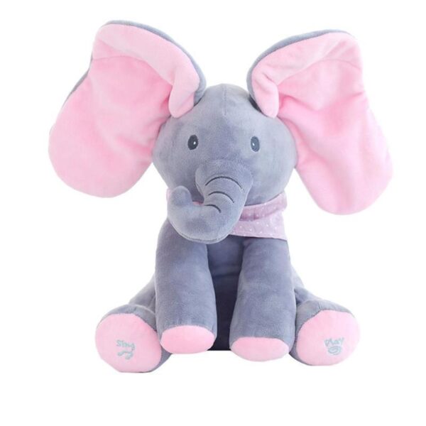 Elefante Animado de Pelúcia Interativo Musical Peek a Boo Brinquedo Muito Fofo - Loja Oficial | XploudShop