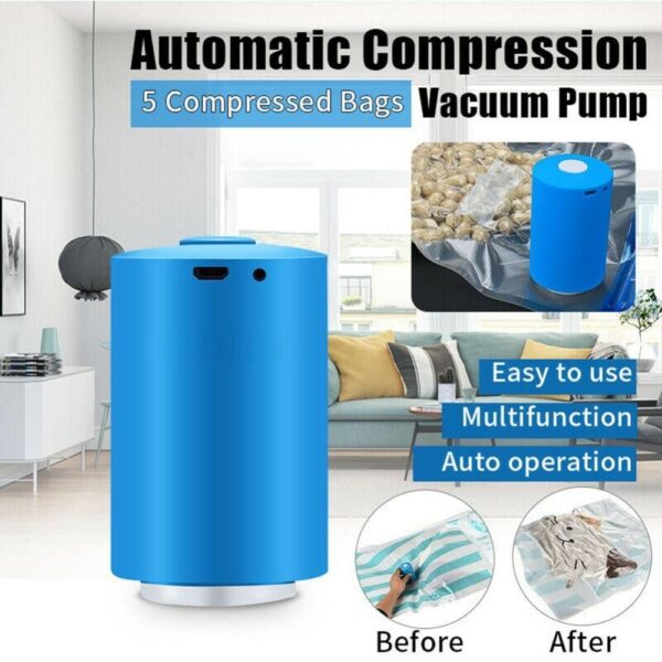 Air Compress Mini Compressor a Vácuo Portátil Embalagens Alimentos Roupas - Loja Oficial | XploudShop