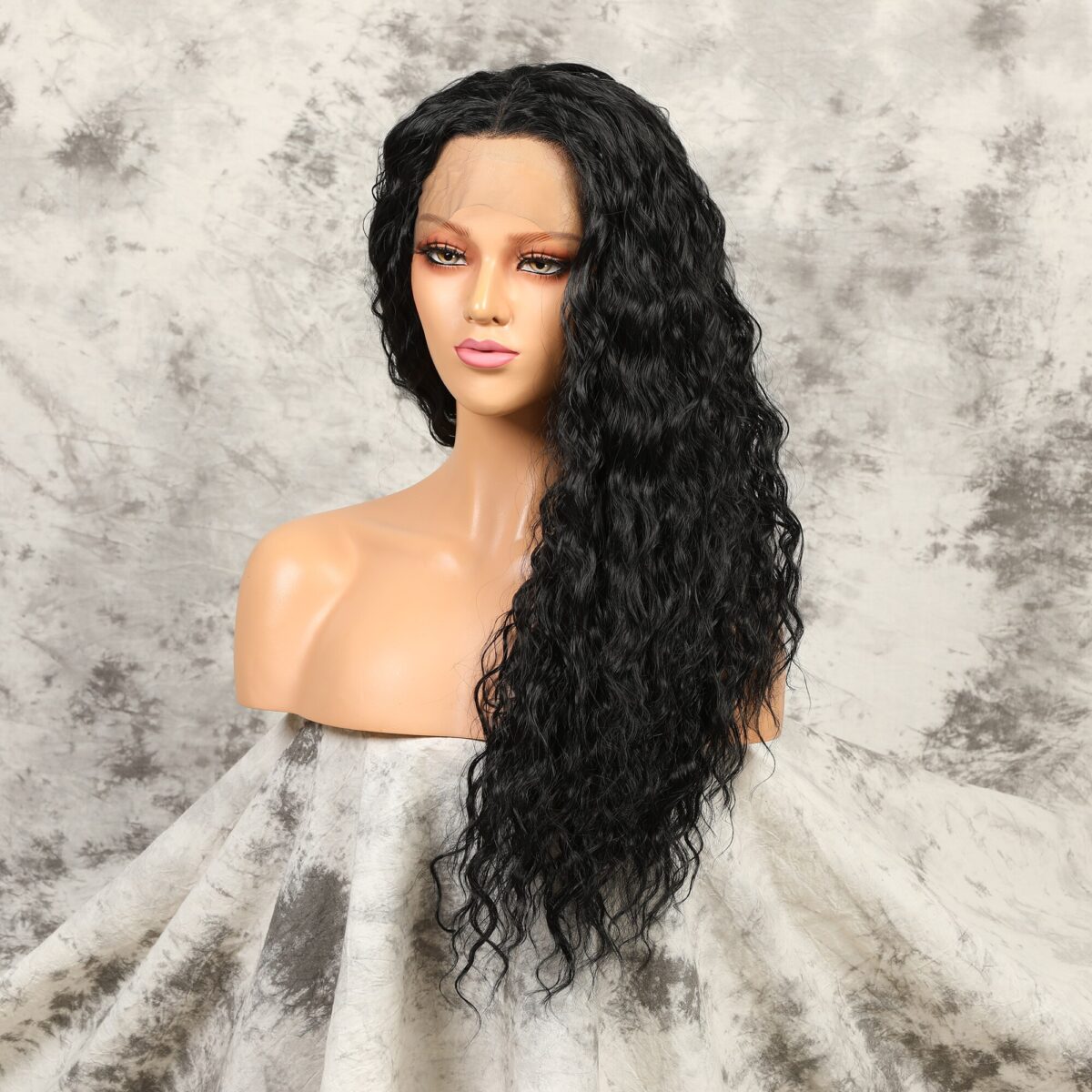 Front Lace Wig Fashion Cacheado Longo Preto Kinky II - Loja Oficial | XploudShop