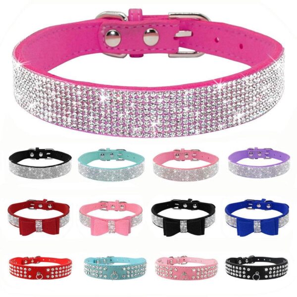 Coleira Bling Strass Pet Ajustável Luxo para Cães e Gatos Brilhante - Loja Oficial | XploudShop