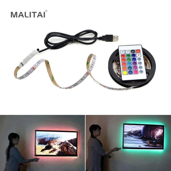 Fita de Luzes LED RGB Luminária Flexível USB Controle Remoto - Loja Oficial | XploudShop