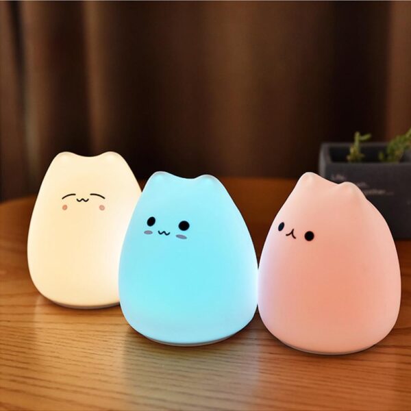 Abajur de Gatinho LED de Luz de Mesa de Silicone Macio - Loja Oficial | XploudShop