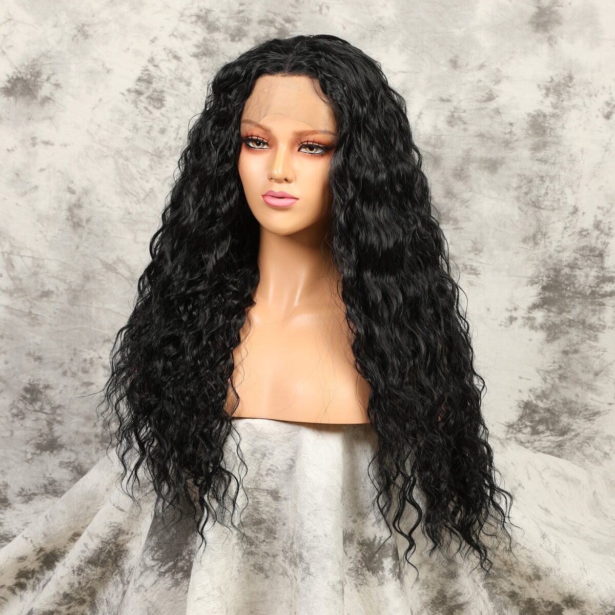 Front Lace Wig Fashion Cacheado Longo Preto Kinky II - Loja Oficial | XploudShop
