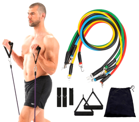 Kit Elasticos Extensores de treinamento Fitness Exercicio em Casa - Loja Oficial | XploudShop