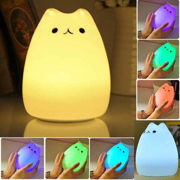 Lâmpada de Mesa LED Gatinho de Silicone - Loja Oficial | XploudShop