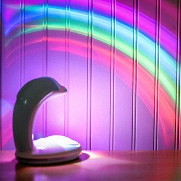 Luminária Arco Íris Golfinho - Projetor Arco Íris Colorido - - Loja Oficial | XploudShop